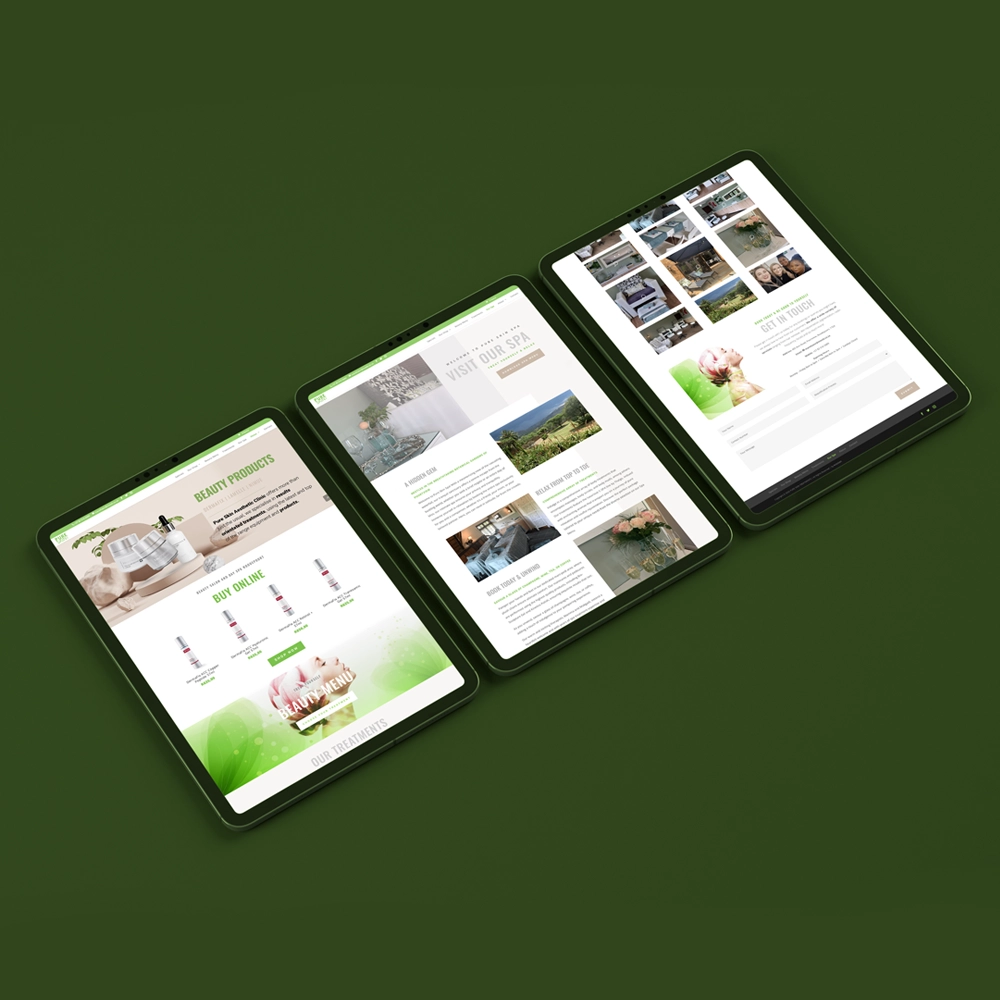 PureSkin / Website design / original archive