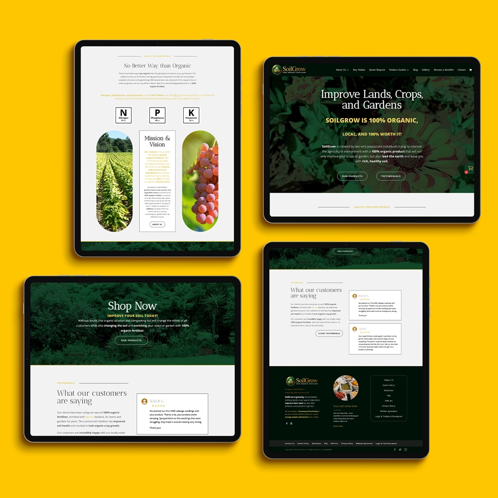 SoilGrow / Website design