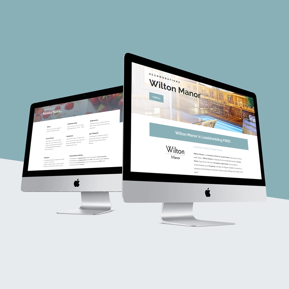 WiltonGuestHouse / Website design