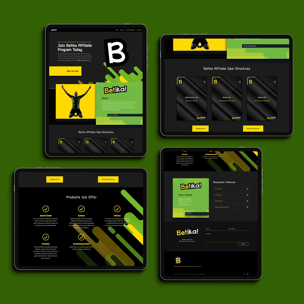 Betika / Website design