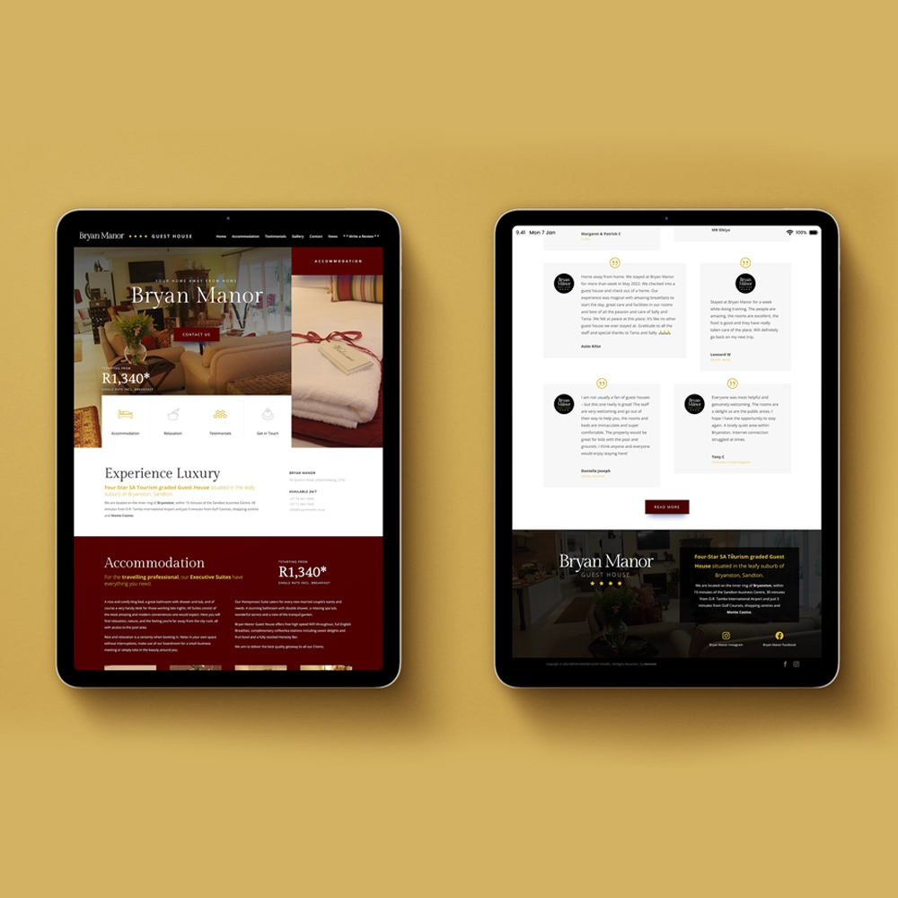 BryanManor / Website design