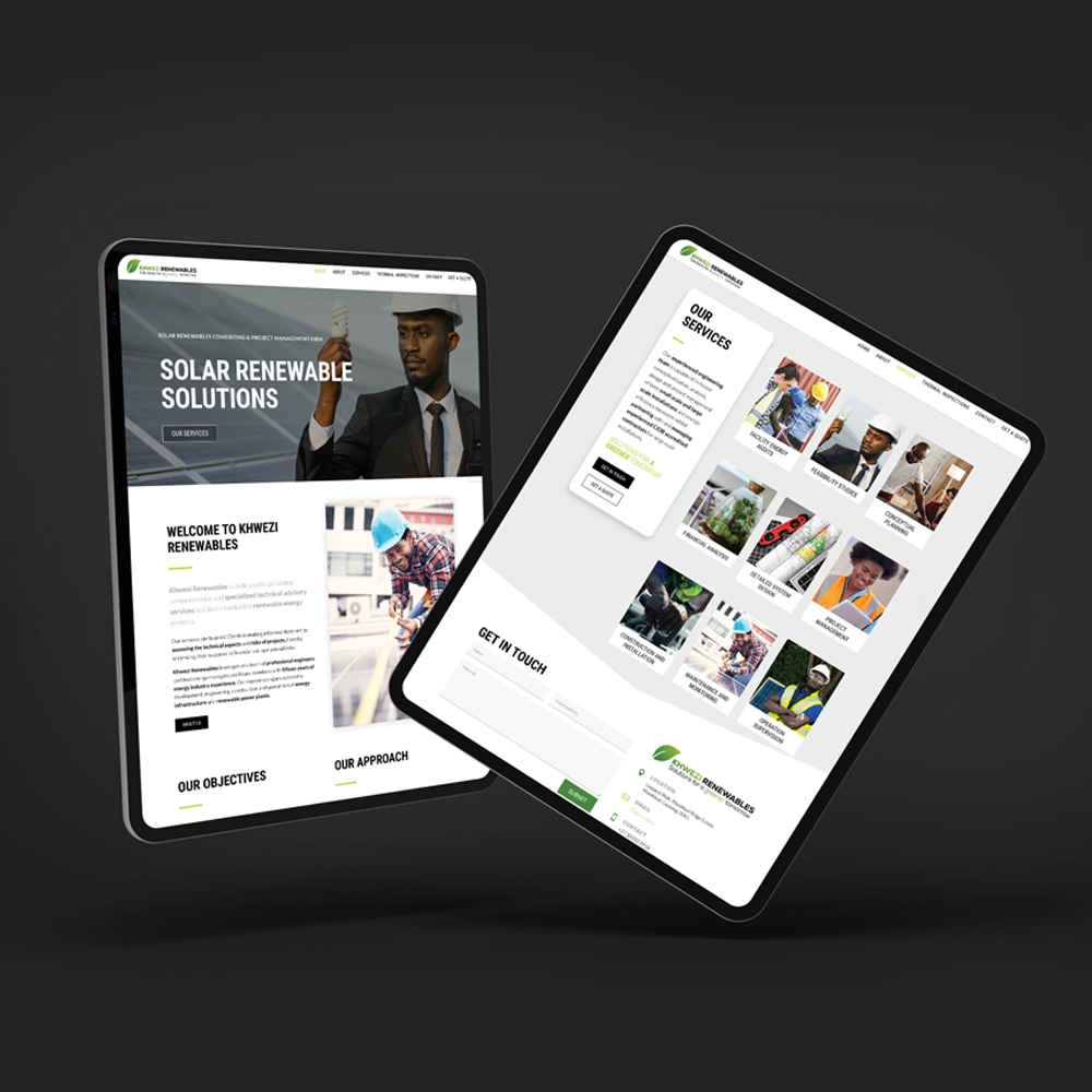 KweziRenewables / Website design